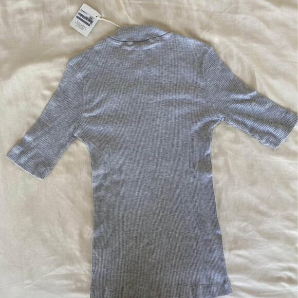 Brunello Cucinelli Cotton ribbed mock neck tshirt with monili - NWT - Picture 3 of 5